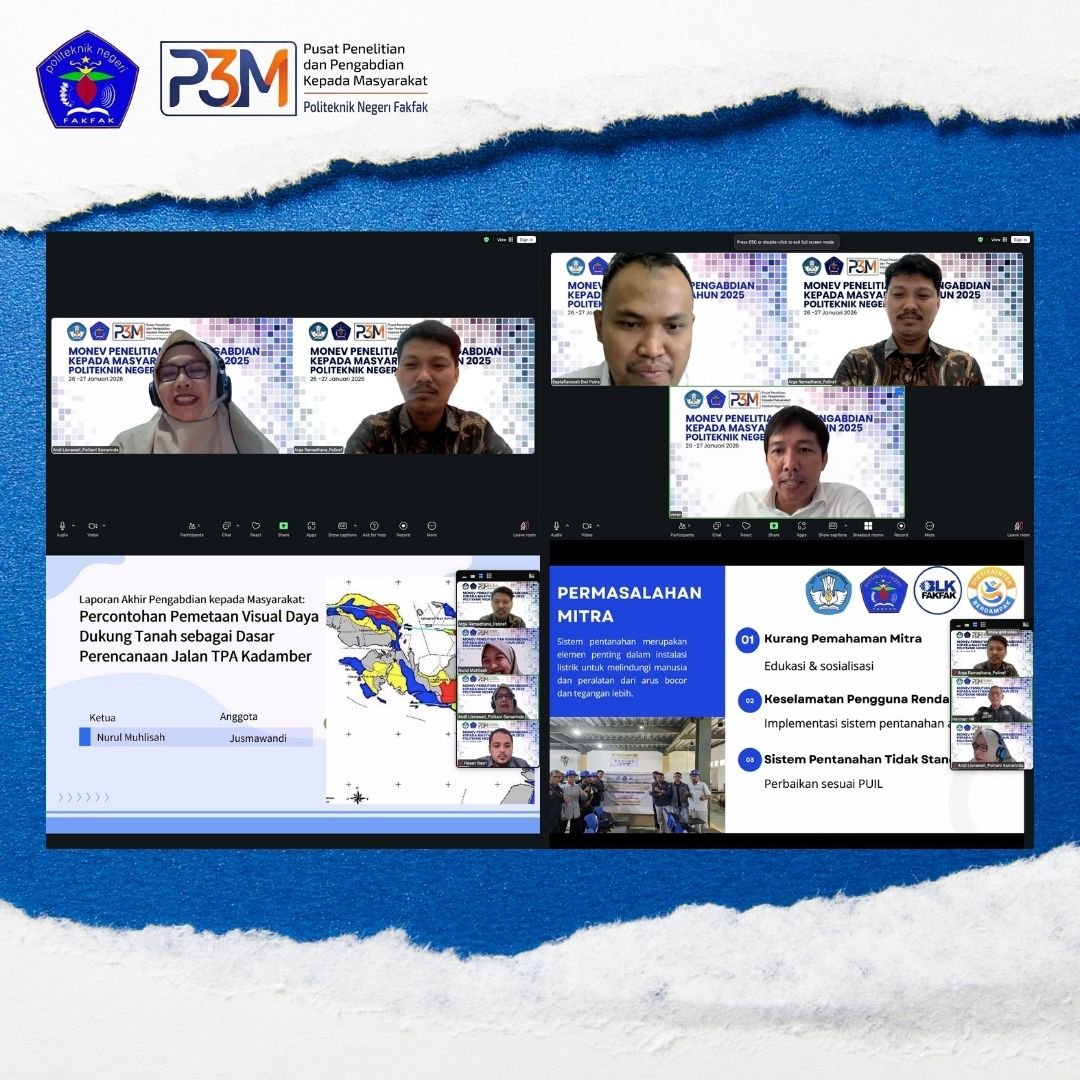 P3M Politeknik Negeri Fakfak Gelar Monev Internal 2025